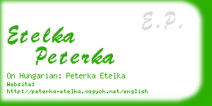 etelka peterka business card